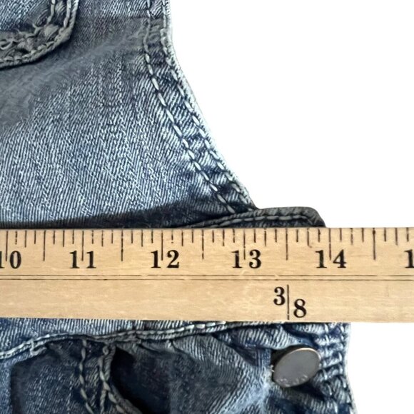 Vintage Mudd Denim Shortall's With Distressed Details   Size S - Picture 3 of 7